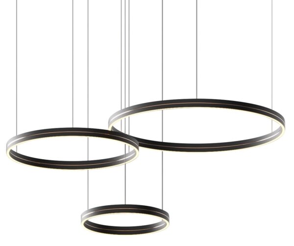 LED Пендел GRAVITY LED/108W/230V черен