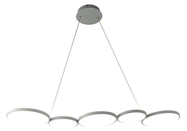 LED Пендел OLYMPIA 5xLED/10W/230V сив