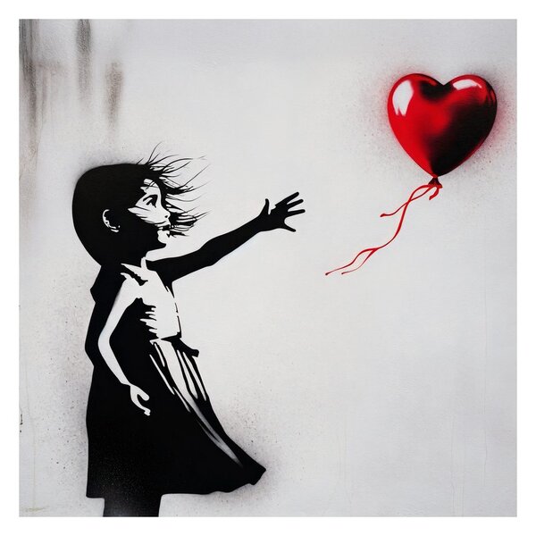 Картина на платно – Сърце във вятъра street art