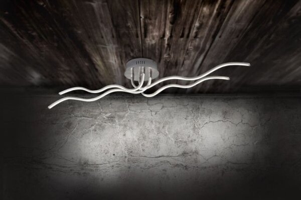JUST LIGHT. 15126-55 - LED Полилей за повърхностен монтаж WAVE LED/29,4W/230V хром