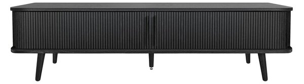 Черна маса за телевизор от декор от дъб 178x50x40 cm Rove – Woodman