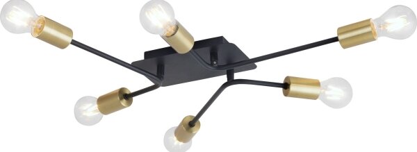 Rabalux 2103 - Полилей повърхностно монтиран LANNY 6xE27/15W/230V
