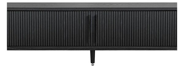 Черна маса за телевизор от декор от дъб 178x50x40 cm Rove – Woodman