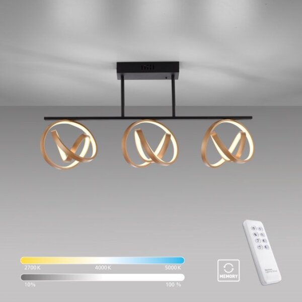 JUST LIGHT. 6245-18 - LED Полилей за повърхностен монтаж LOOP 3xLED/11W/230V 2700-5000K + д.у