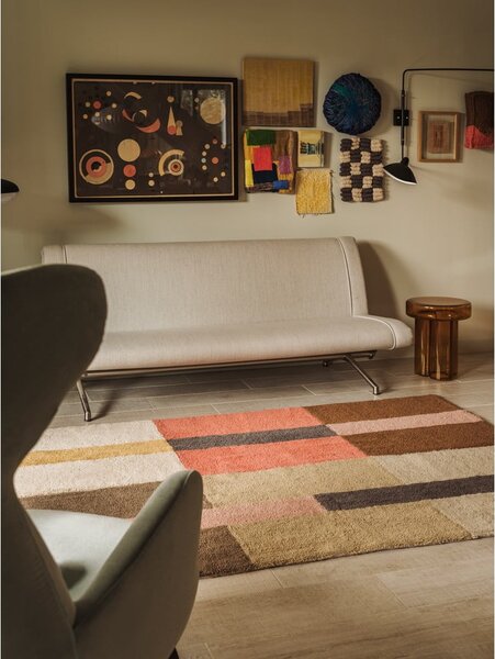 Ръчно изработена вълнена пътека 80x230 cm Chroma Spiced Coral – Lorena Canals