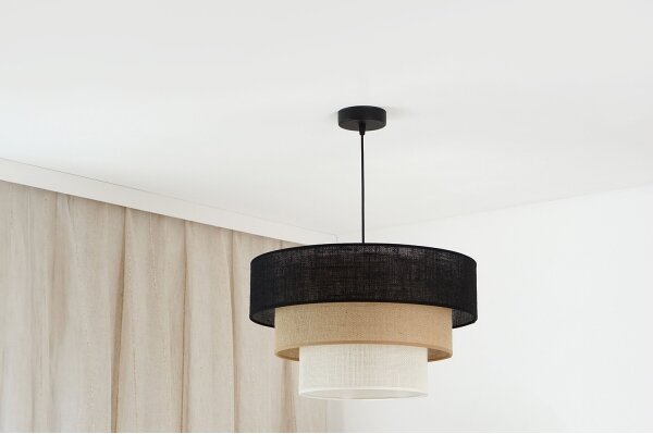 Brilagi - Полилей ASPEN LUNETA 1xE27/15W/230V пр. 45 черно/беж/крем