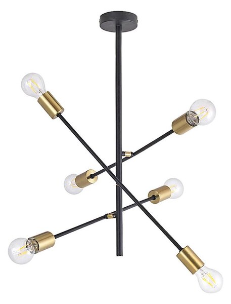Rabalux 2104 - Полилей на пръчка LANNY 6xE27/15W/230V