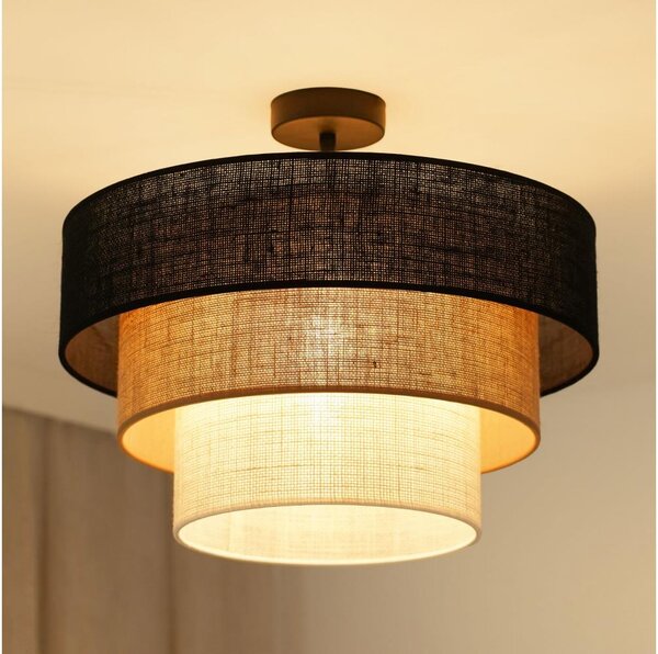 Brilagi - Плафон ASPEN LUNETA 1xE27/15W/230V пр. 45 черно/беж/крем