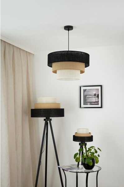 Brilagi - Настолна лампа ASPEN LUNETA 1xE27/15W/230V черна/беж/крем