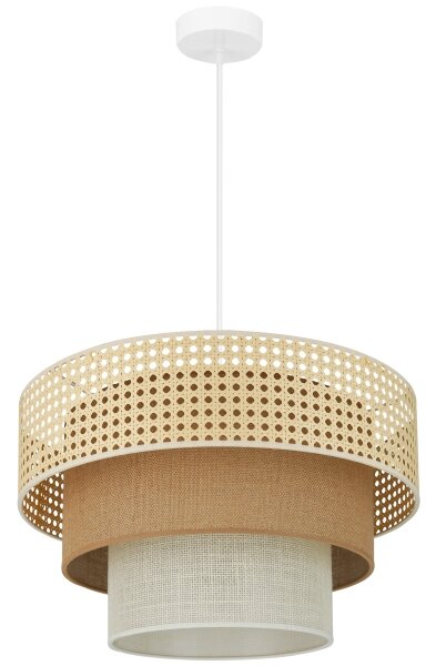 Brilagi - Висяща лампа CEDAR LUNETA 1xE27/15W/230V пр.45 ратан кафяв/крем