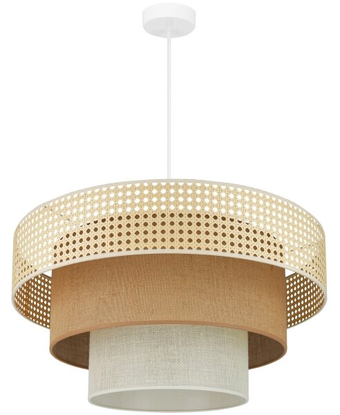 Brilagi - Плафон CEDAR LUNETA 1xE27/15W/230V пр. 60 ратан кафяв/крем