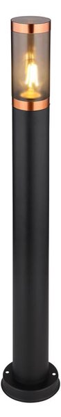 Globo 31588BC - Екстериорна лампа BOSTON 1xE27/23W/230V IP44 80 см черен/меден