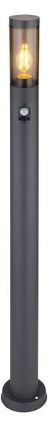 Globo 3159SAS - Екстериорна лампа със сензор BOSTON 1xE27/15W/230V IP44 110 см черен
