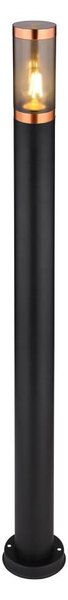 Globo 3159BC - Екстериорна лампа BOSTON 1xE27/23W/230V IP44 110 см черен/меден