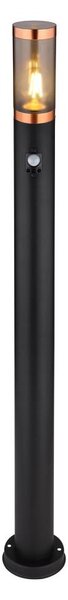 Globo 3159BCS-Екстериорна лампа със сензор BOSTON 1xE27/15W/230V IP44 110 см черен/меден