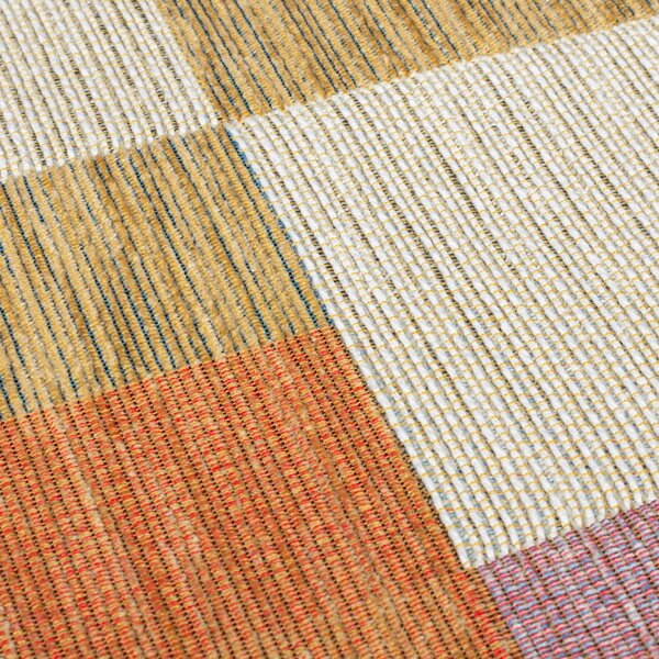 Оранжево-естествен килим 155x230 cm Riley Block Geo – Flair Rugs