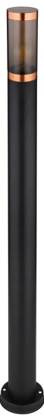 Globo 3159BC - Екстериорна лампа BOSTON 1xE27/23W/230V IP44 110 см черен/меден