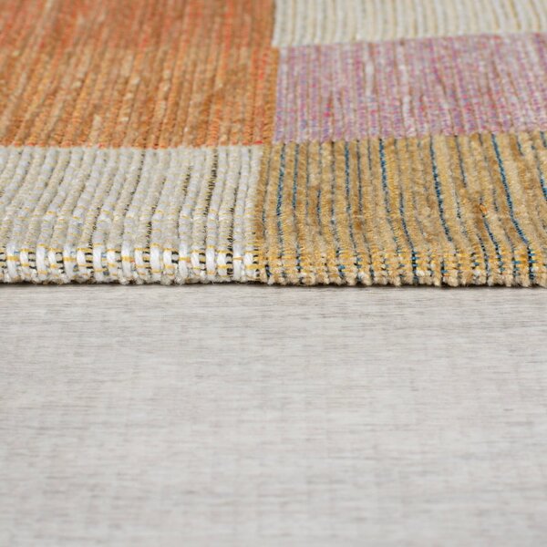 Оранжево-естествен килим 155x230 cm Riley Block Geo – Flair Rugs
