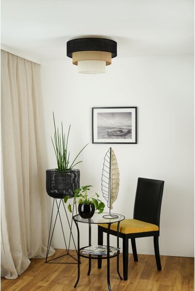 Brilagi - таванно осветително тяло ASPEN LUNETA 1xE27/15W/230V Ø45 черно/беж/кре