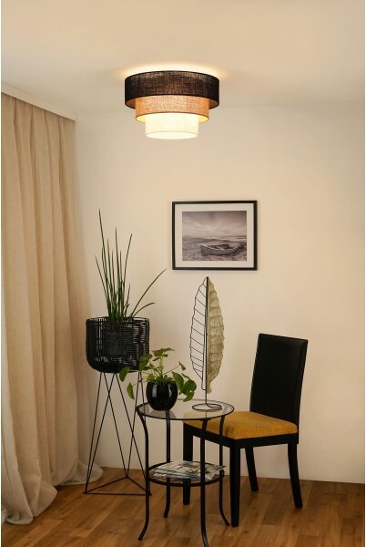 Brilagi - таванно осветително тяло ASPEN LUNETA 1xE27/15W/230V Ø45 черно/беж/кре