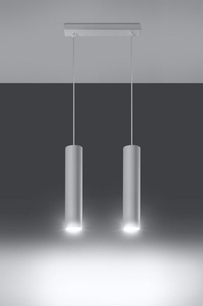 Sollux SL.0324 - Пендел LAGOS 2 2xGU10/10W/230V бял