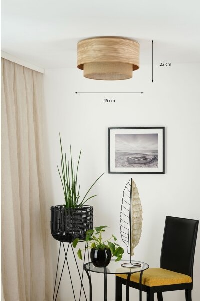 Brilagi - Монтажно осветително тяло MONTANA BOHO 1xE27/15W/230V, Ø45 см, кафяво