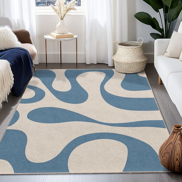 Синя пътека подходяща за пране 80x200 cm Blue Latte – Mila Home