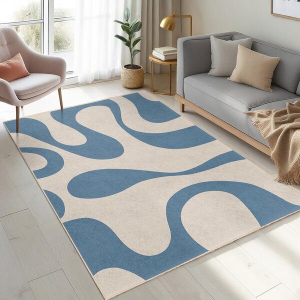 Синя пътека подходяща за пране 80x200 cm Blue Latte – Mila Home