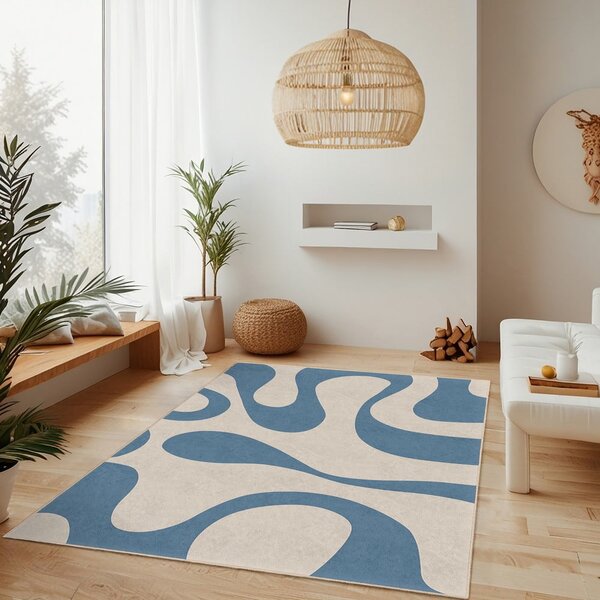 Синя пътека подходяща за пране 80x200 cm Blue Latte – Mila Home