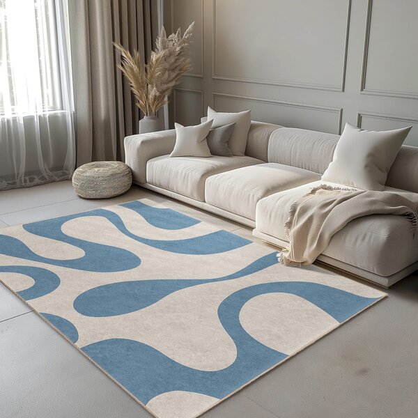 Синя пътека подходяща за пране 80x200 cm Blue Latte – Mila Home
