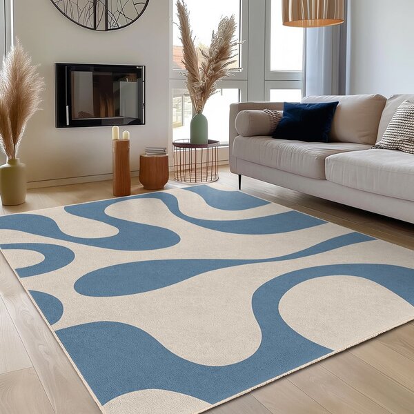 Синя пътека подходяща за пране 80x200 cm Blue Latte – Mila Home
