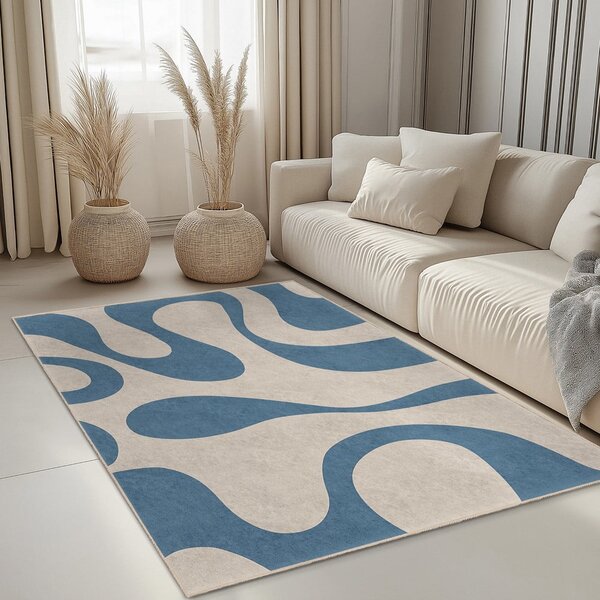 Синя пътека подходяща за пране 80x200 cm Blue Latte – Mila Home