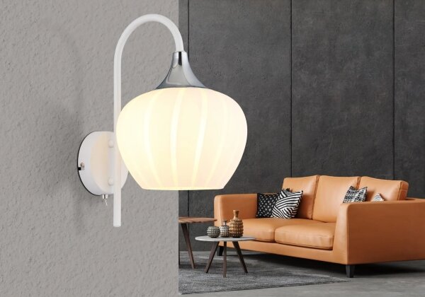 Globo 15548WW - Аплик MAXY 1xE27/40W/230V бял