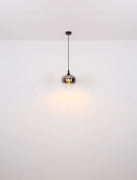 Globo 15548H - Пендел MAXY 1xE27/40W/230V Ø 24 см черен