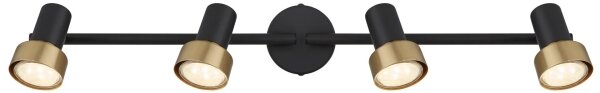 Globo 57917-4G - Спот MASON 4xGU10/25W/230V черен/златист