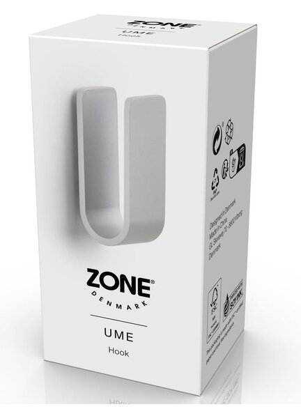 Светлосива стенна метална кука Ume – Zone