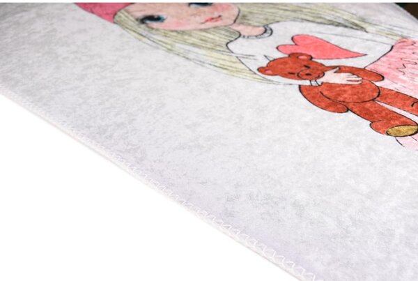 Детски килим подходящ за пране 160x230 cm Cute Girl and the Bear – Vitaus