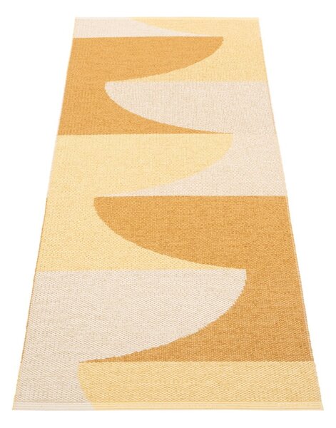 Пътека за открито и закрито в цвят жълта охра 70x180 cm Hill Ochre Pale Yellow – Pappelina