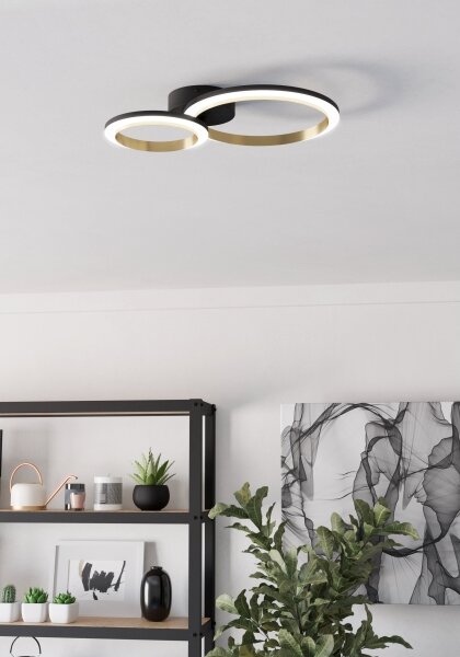 Eglo 901223 - LED Димируем плафон CALLIERA LED/12W/230V черен/златист