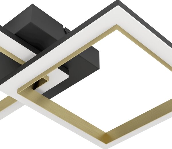 Eglo 901225-LED Димируем плафон CALLIERA LED/18,4W/230V черен/златист
