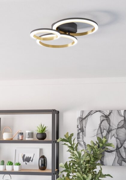 Eglo 901224 - LED Димируем плафон CALLIERA LED/20W/230V черен/златист