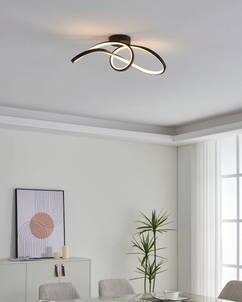 Eglo 901158-LED RGBW Димируем плафон CALAROSSA-Z LED/22W/230V черен