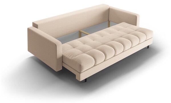 Бежов разтегателен диван с място за съхранение 222 cm Bali – Cosmopolitan Design