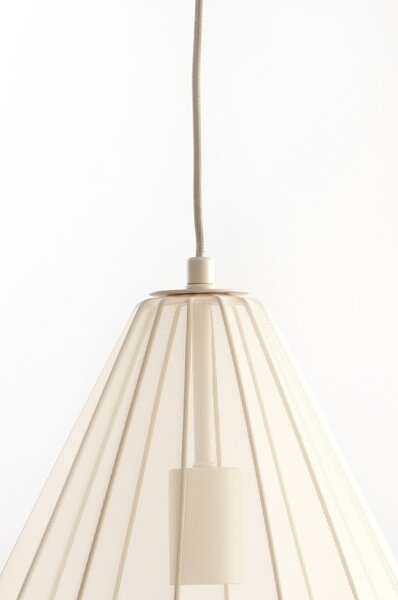 Бежово висящо осветително тяло с текстилен абажур ø 28 cm Itela – Light & Living