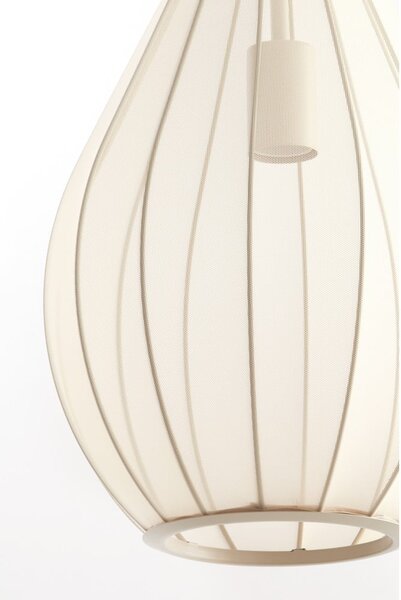 Бежово висящо осветително тяло с текстилен абажур ø 28 cm Itela – Light & Living