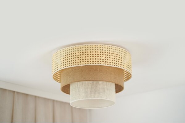 Brilagi таванно осветително тяло CEDAR LUNETA 1xE27/15W/230V пр. 45 ратан/кафяво