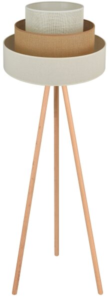 Brilagi - Подова лампа DENVER LUNETA 1xE27/15W/230V беж/кафяв/крем