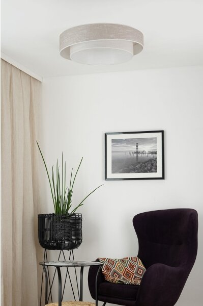 Brilagi - LED Плафониера DOVER SHINE LED/26W/230V Ø 60 см сив/кремав