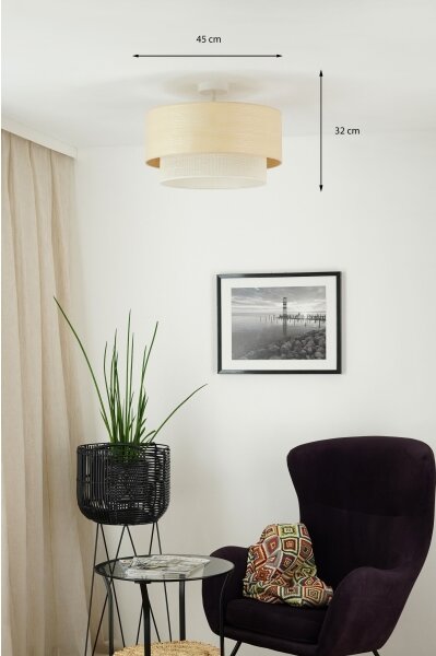 Brilagi - Плафон ARIZONA BOHO 1xE27/15W/230V, Ø 45 см, бежов