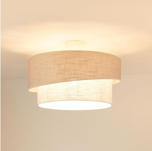 Brilagi - Полилей за повърхностен монтаж DOVER SHINE 1xE27/15W/230V Ø 50 см сив/кремав